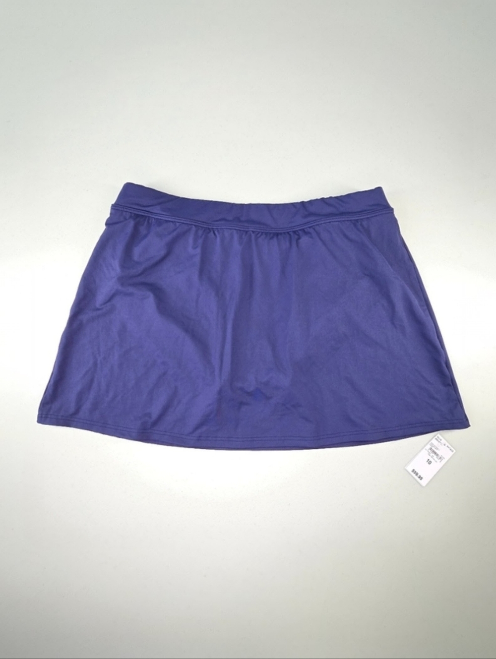 Lands’ End Mini Swim Skirt Deep Sea Navy Tummy Control UPF 50 Size 10 NWT